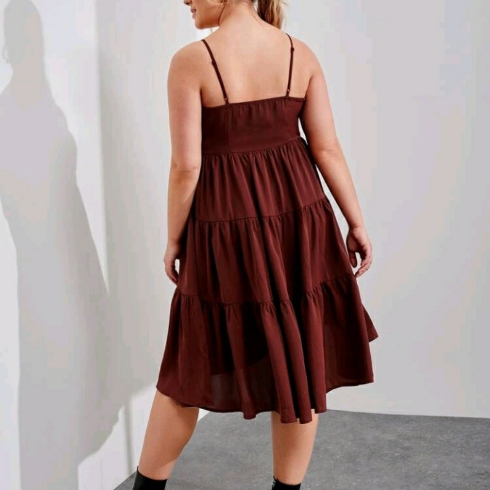 NEW Plus Belted Cami Dress - Picture 2 of 9